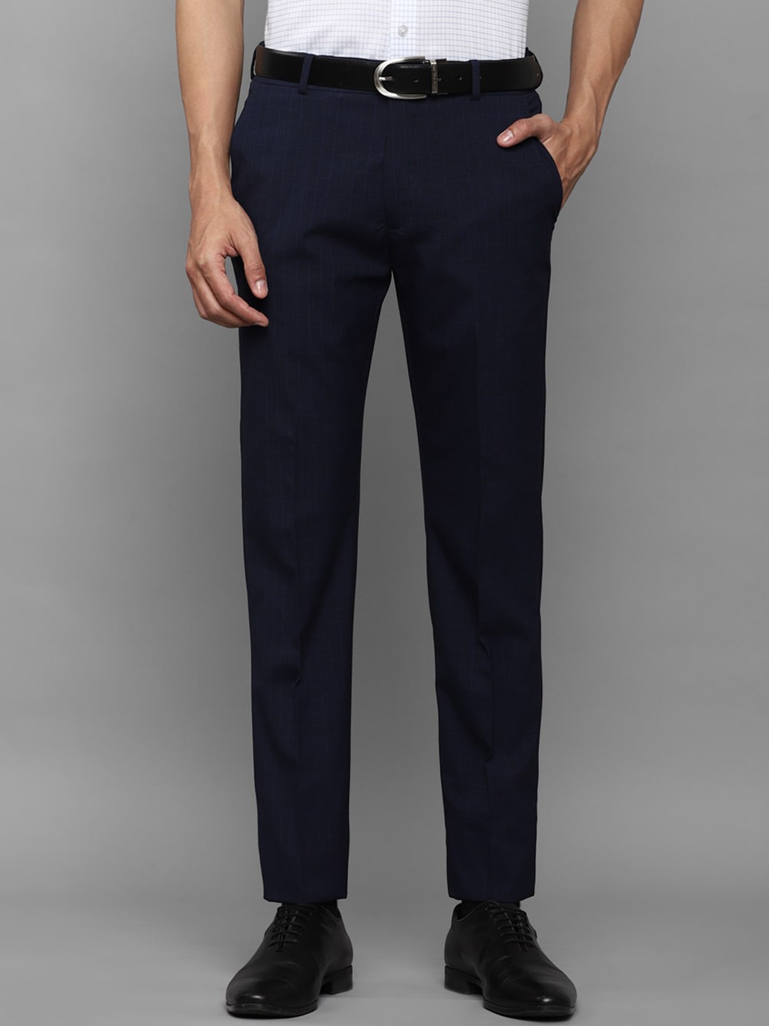

Louis Philippe Men Navy Blue Slim Fit Formal Trouser