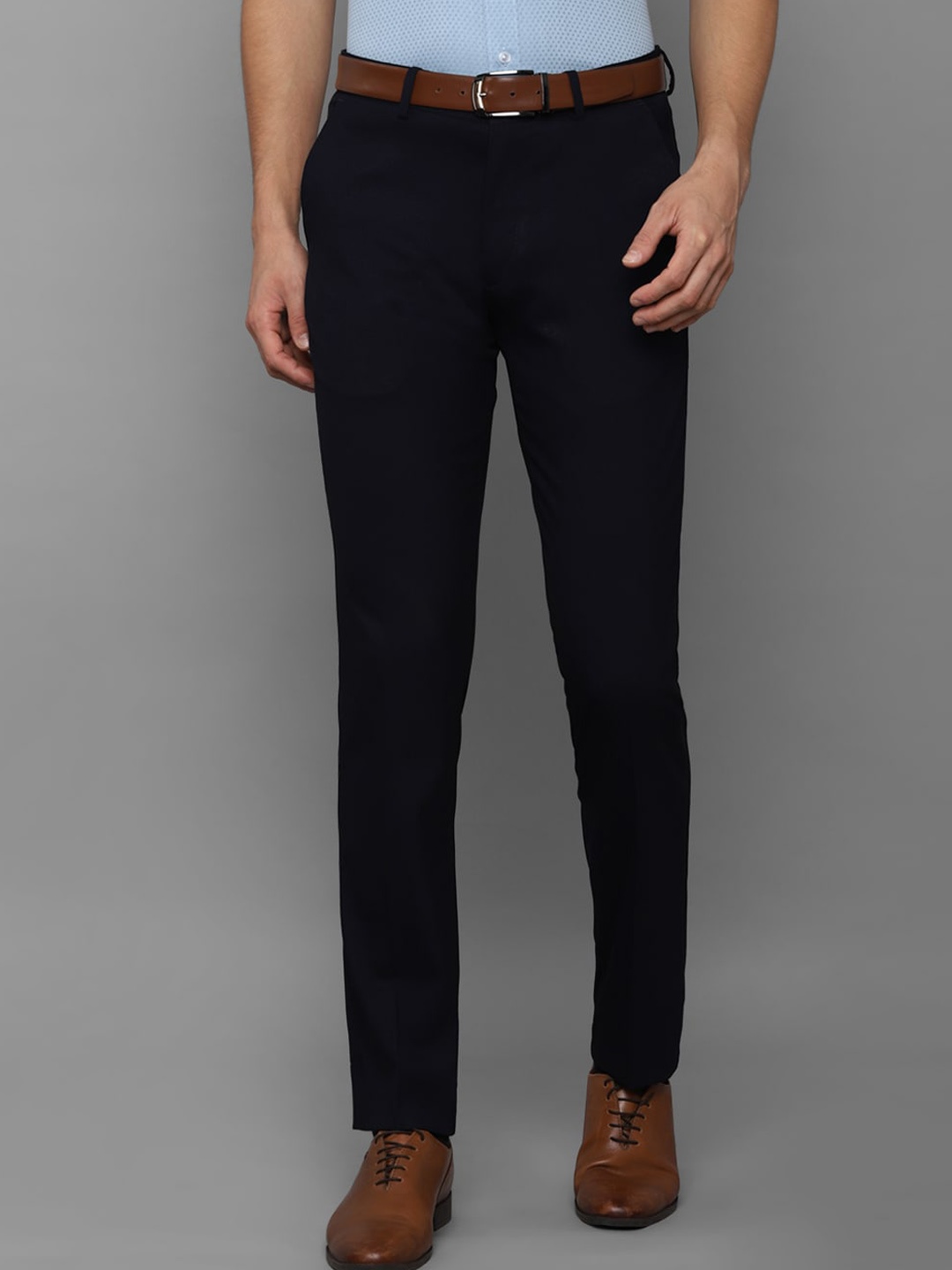 

Louis Philippe Men Navy Blue Slim Fit Trousers
