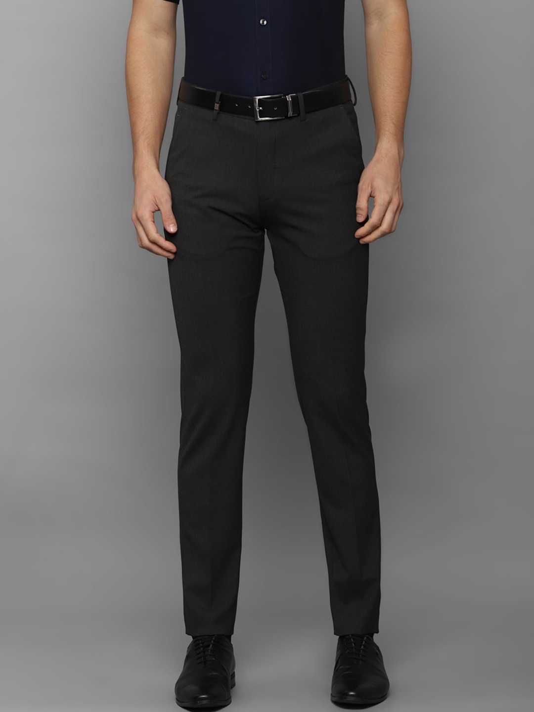 

Louis Philippe Men Black Slim Fit Trousers