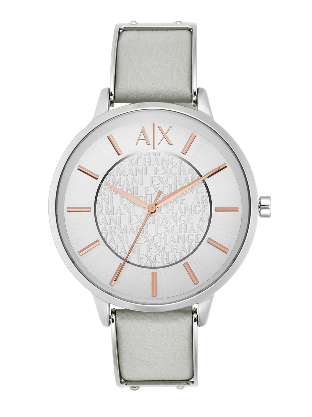 

Armani Exchange Women Leather Straps Analogue Watch AX5311I, Silver