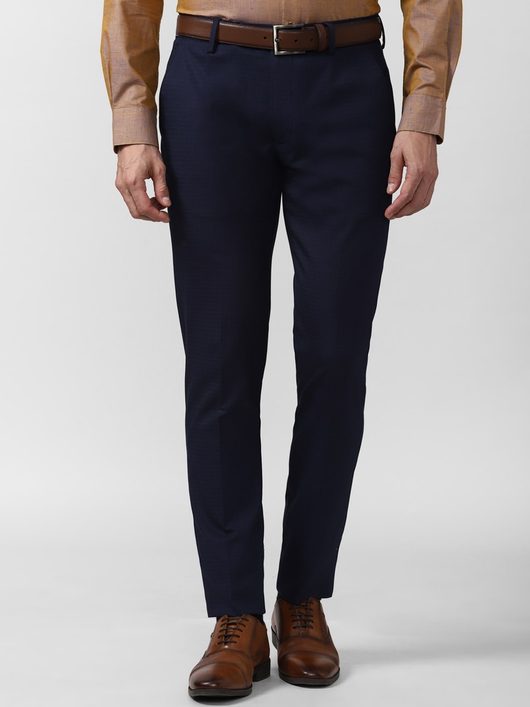 

Peter England Men Navy Blue Slim Fit Formal Trouser