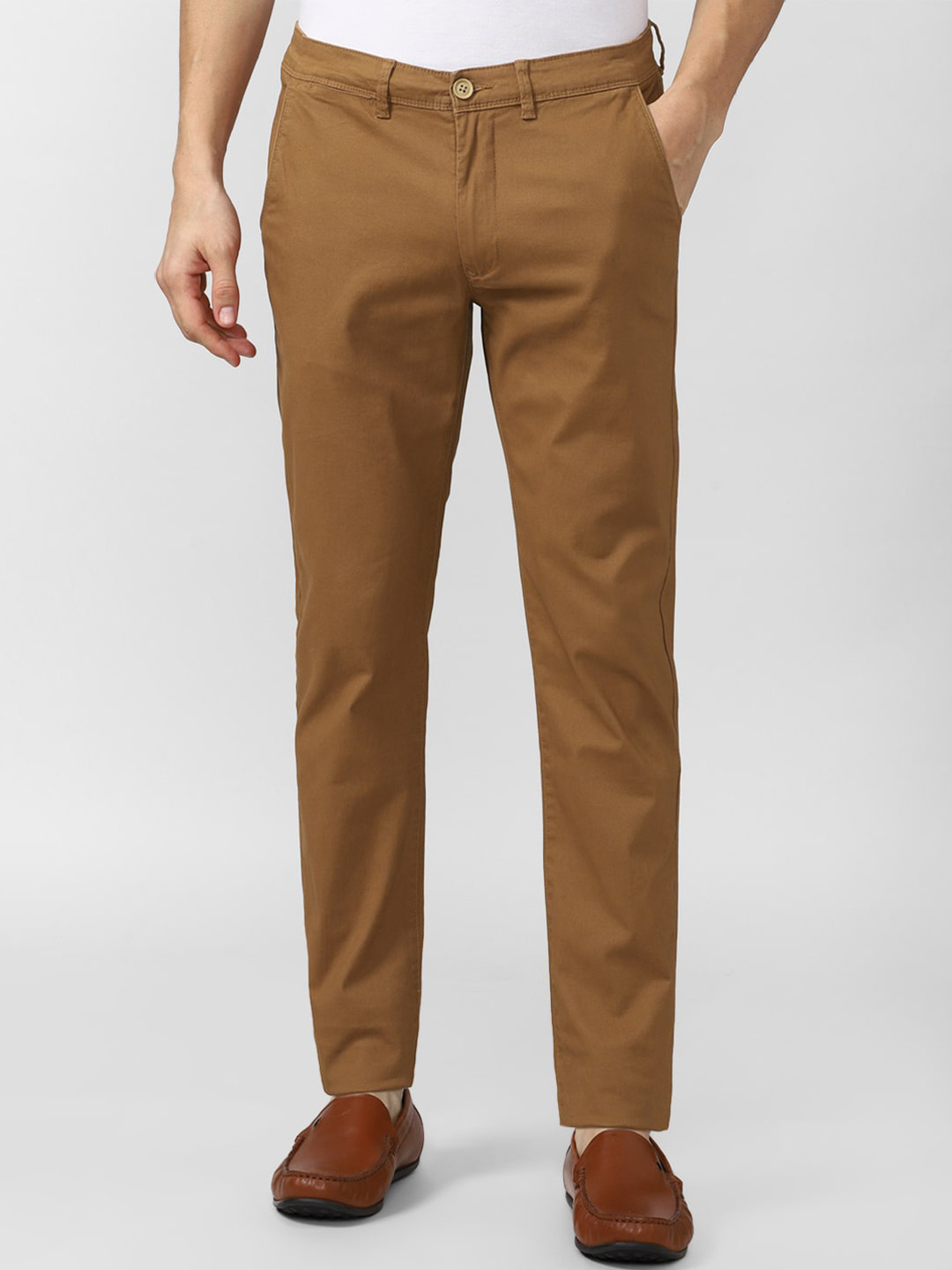 

Peter England Casuals Men Brown Slim Fit Chinos Trouser