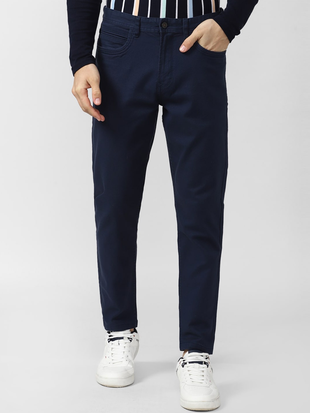 

Peter England Casuals Men Navy Blue Slim Fit Chinos Trouser