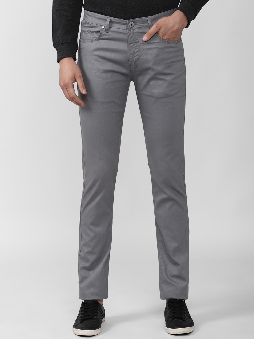 

Peter England Casuals Men Grey Slim Fit Trouser