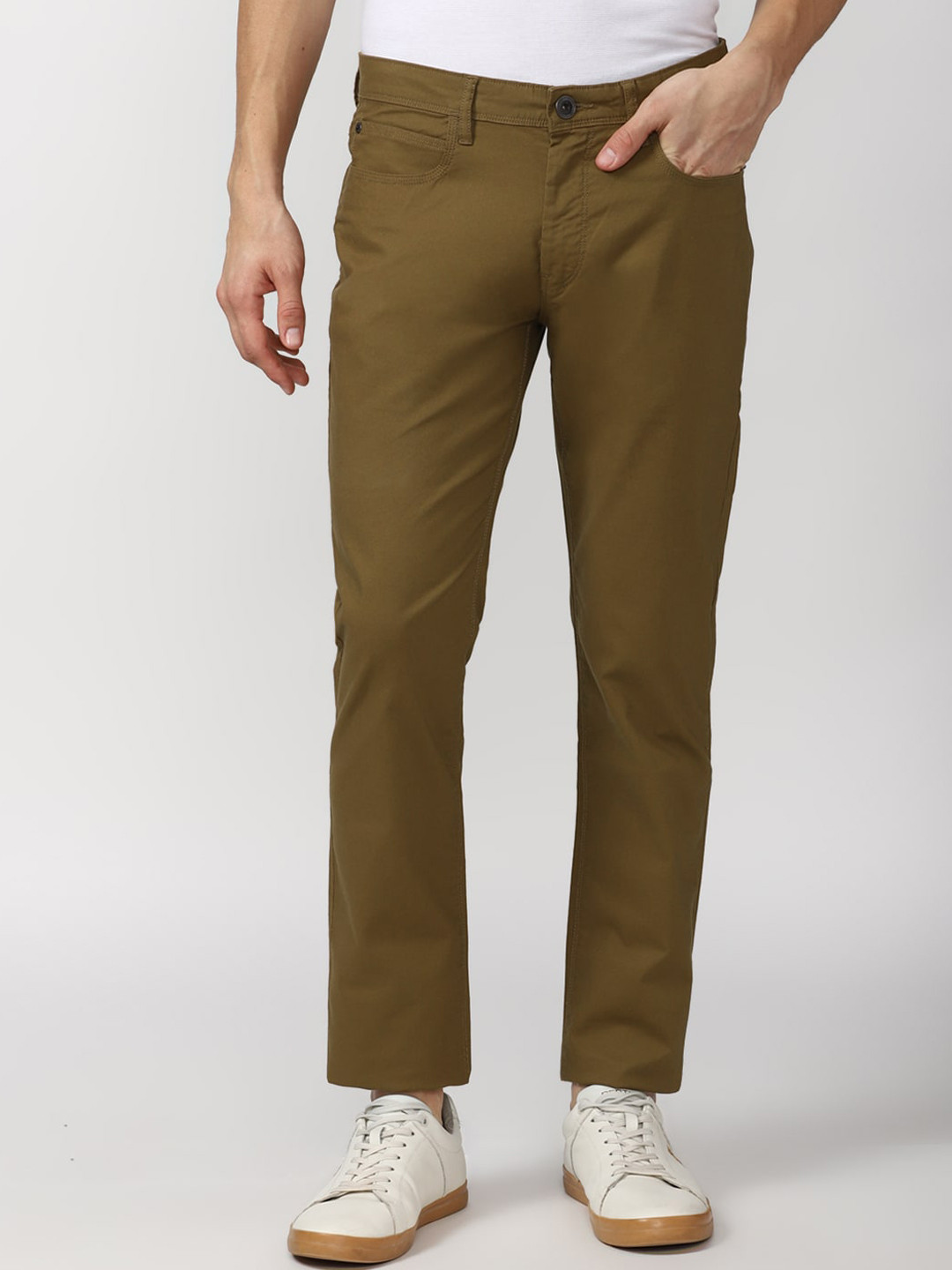 

Peter England Casuals Men Brown Slim Fit Chinos Trouser