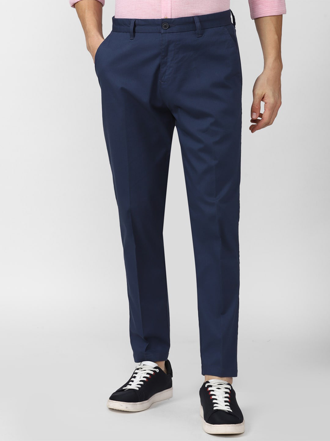 

Peter England Casuals Men Navy Blue Slim Fit Chinos Trouser