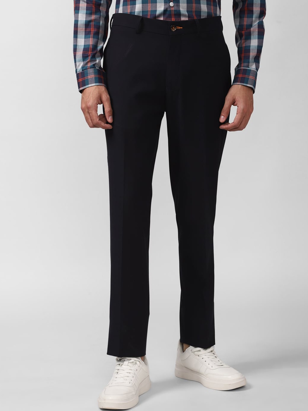 

SIMON CARTER LONDON Men Black Slim Fit Chinos Trousers