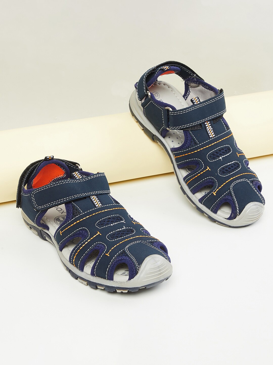 

max Boys Blue & Red PU Fisherman Sandals