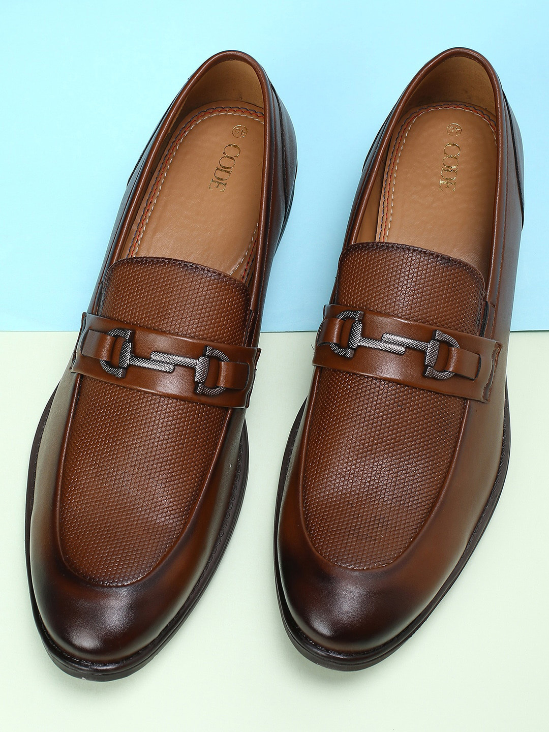 

CODE by Lifestyle Men Brown Solid Formal Loafer Shoes
