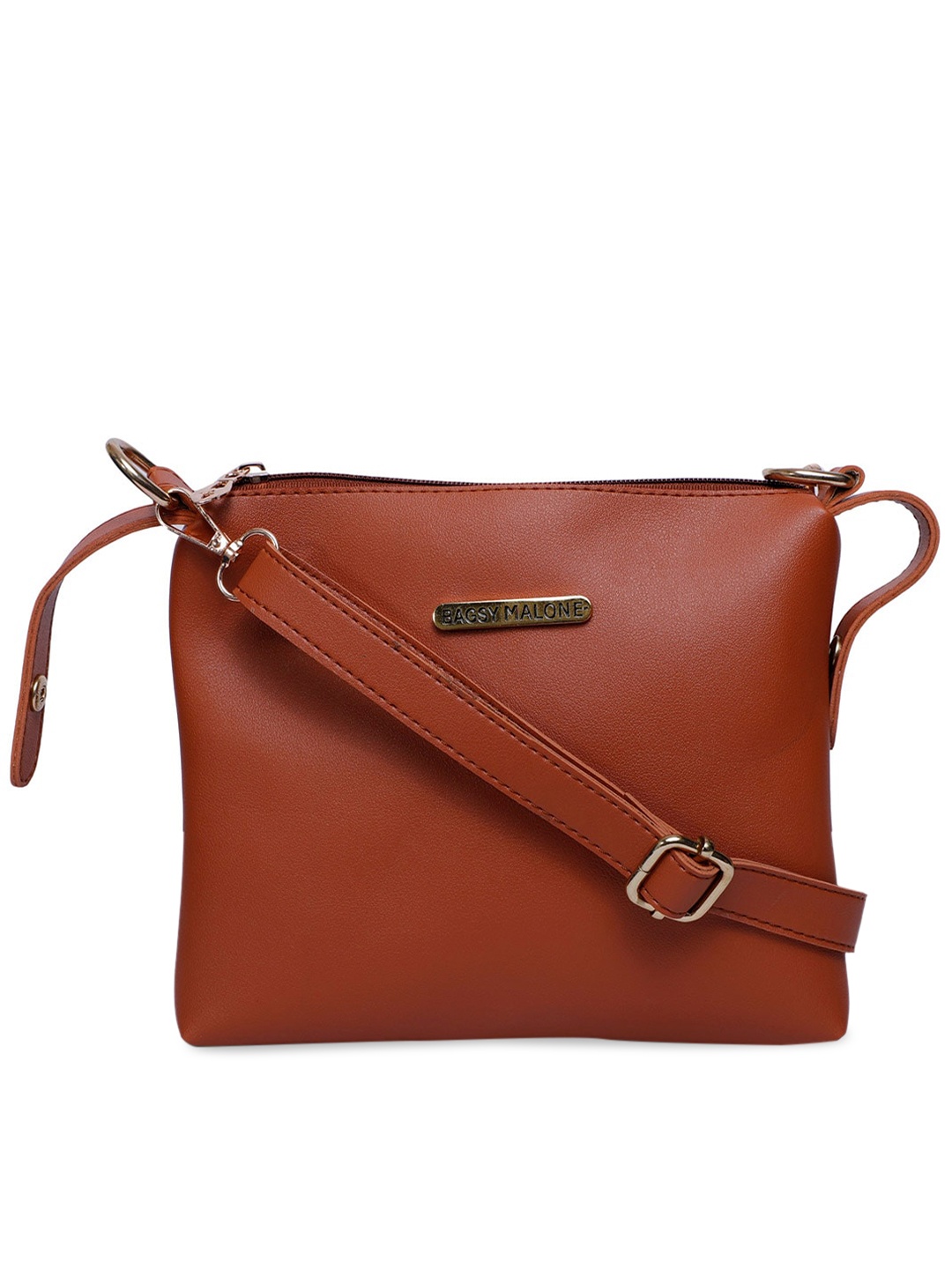 

Bagsy Malone Women PU Structured Handheld Bag, Brown