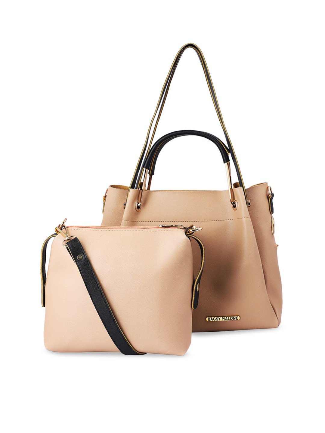 

Bagsy Malone Set Of 2 Structured Hand Bags, Beige