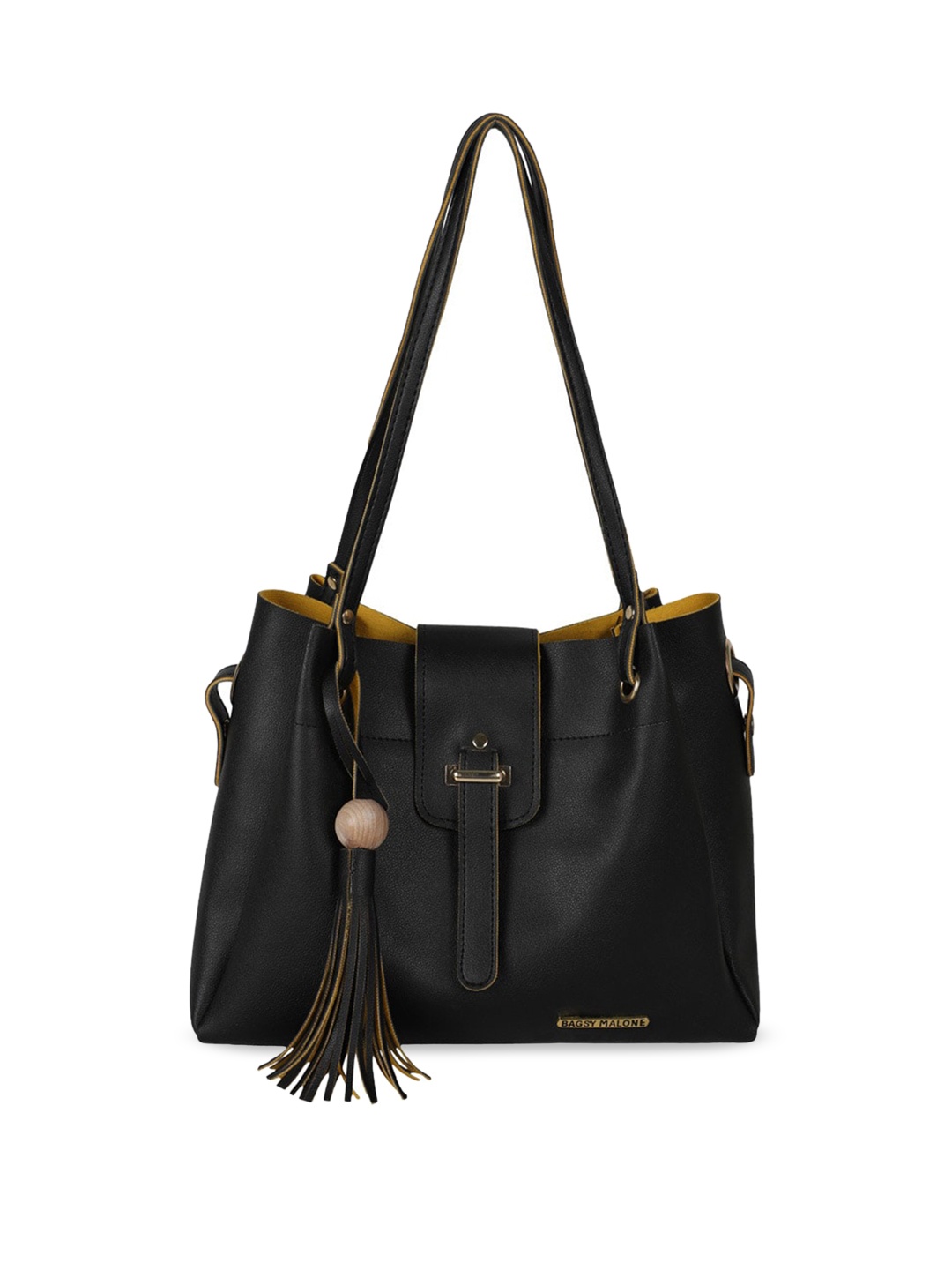 

Bagsy Malone Women Set of 5 Hand Bags with Tasselled, Black