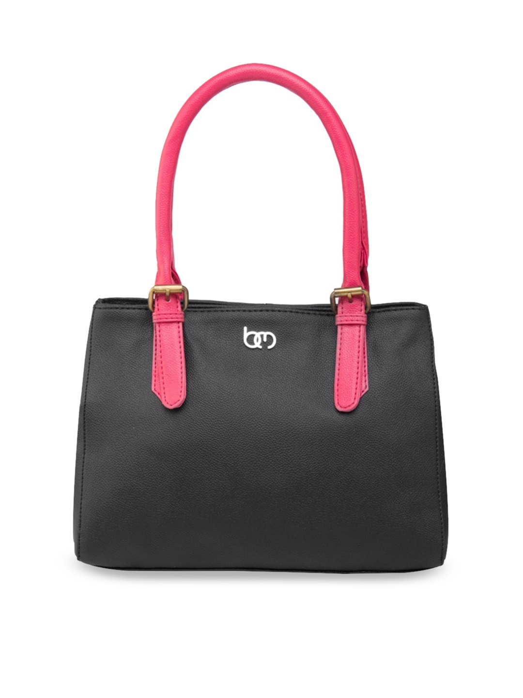 

Bagsy Malone Women PU Structured Handheld Bag, Black