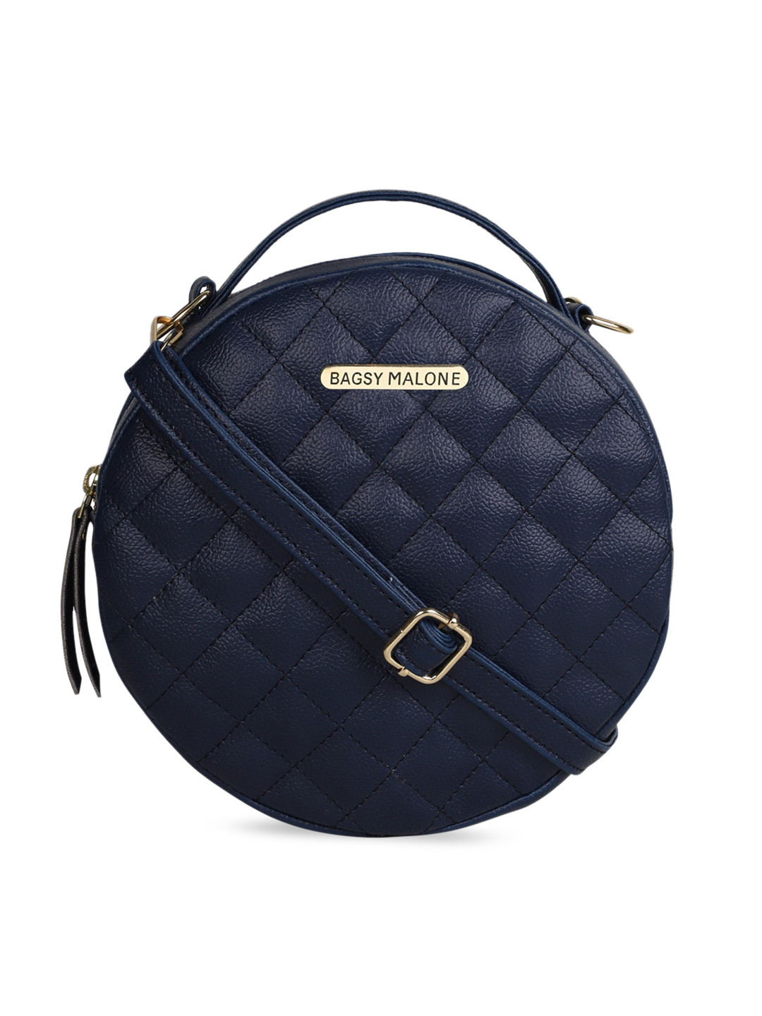 

Bagsy Malone Structured Sling Bag with Quilted, Navy blue