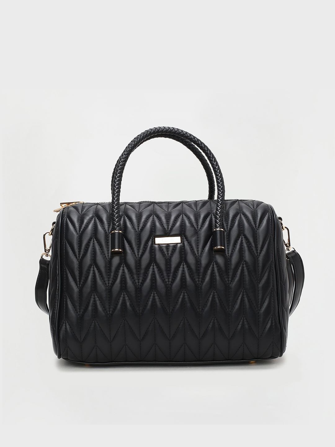 

CODE by Lifestyle Structured Handheld Bag with Quilted, Black