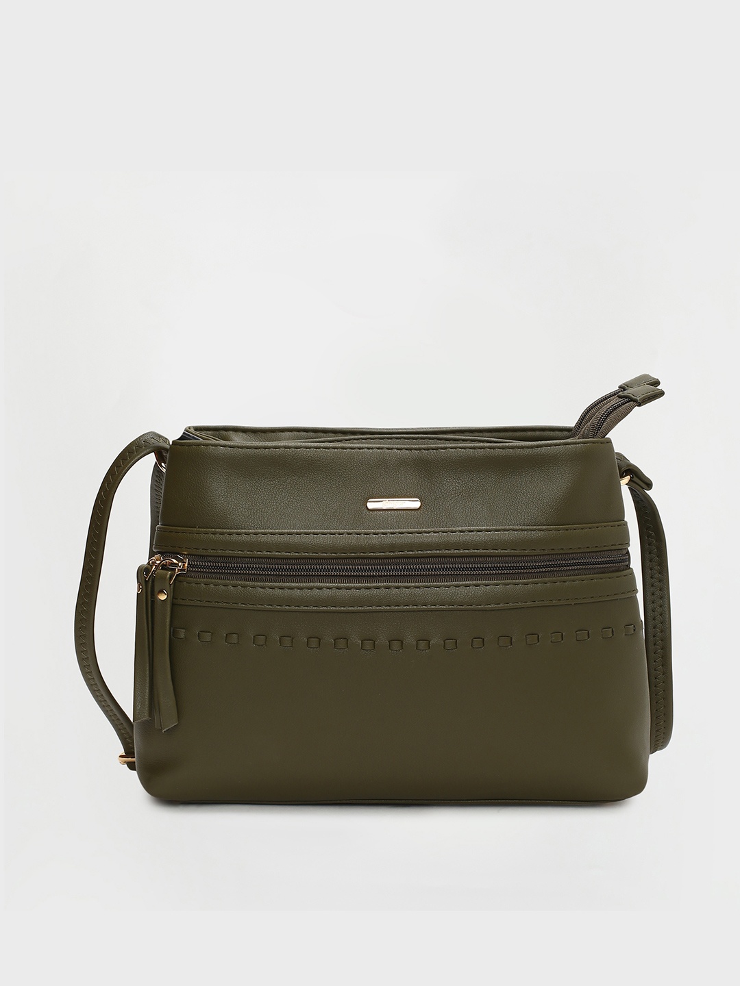 

Ginger by Lifestyle Women Structured Sling Bag, Olive