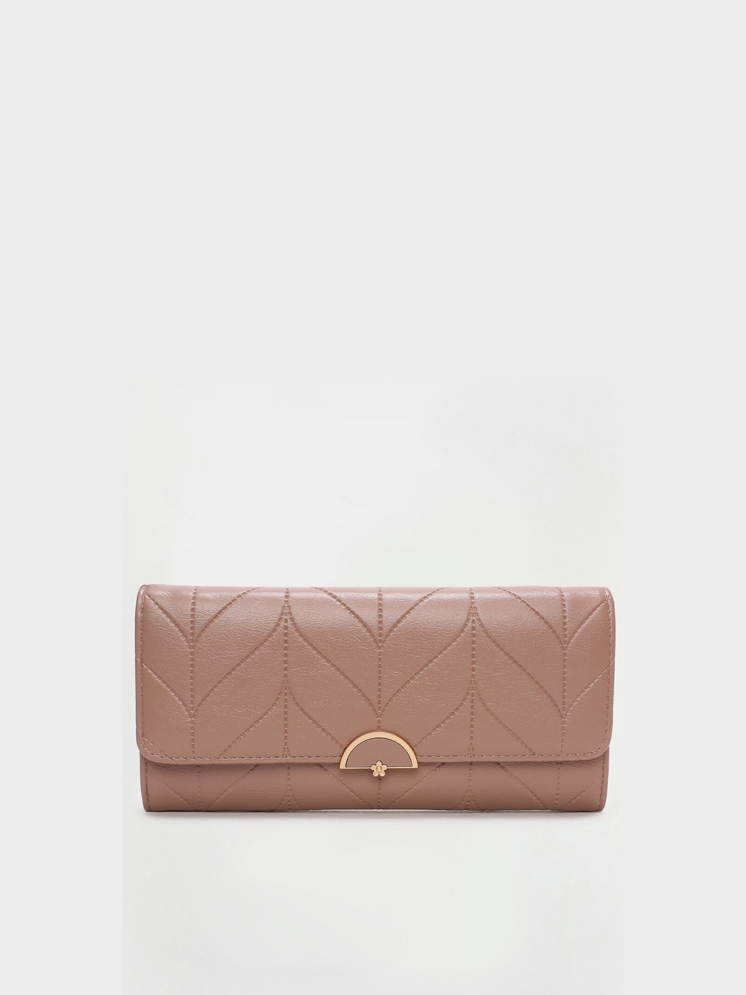 

Ginger by Lifestyle Women Textured Synthetic Wallet, Pink