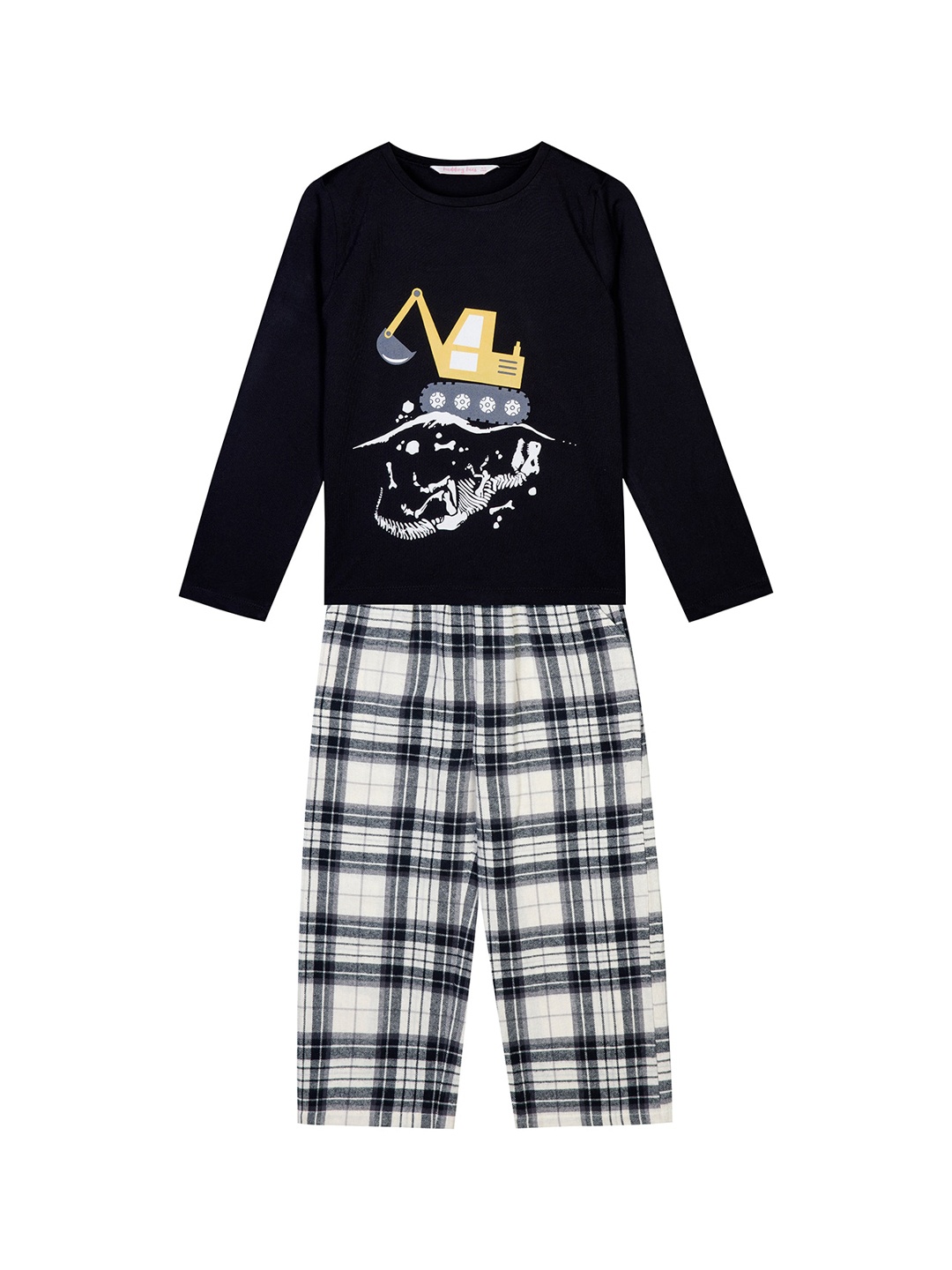 

Budding Bees Boys Printed Pure Cotton Night suit, Blue