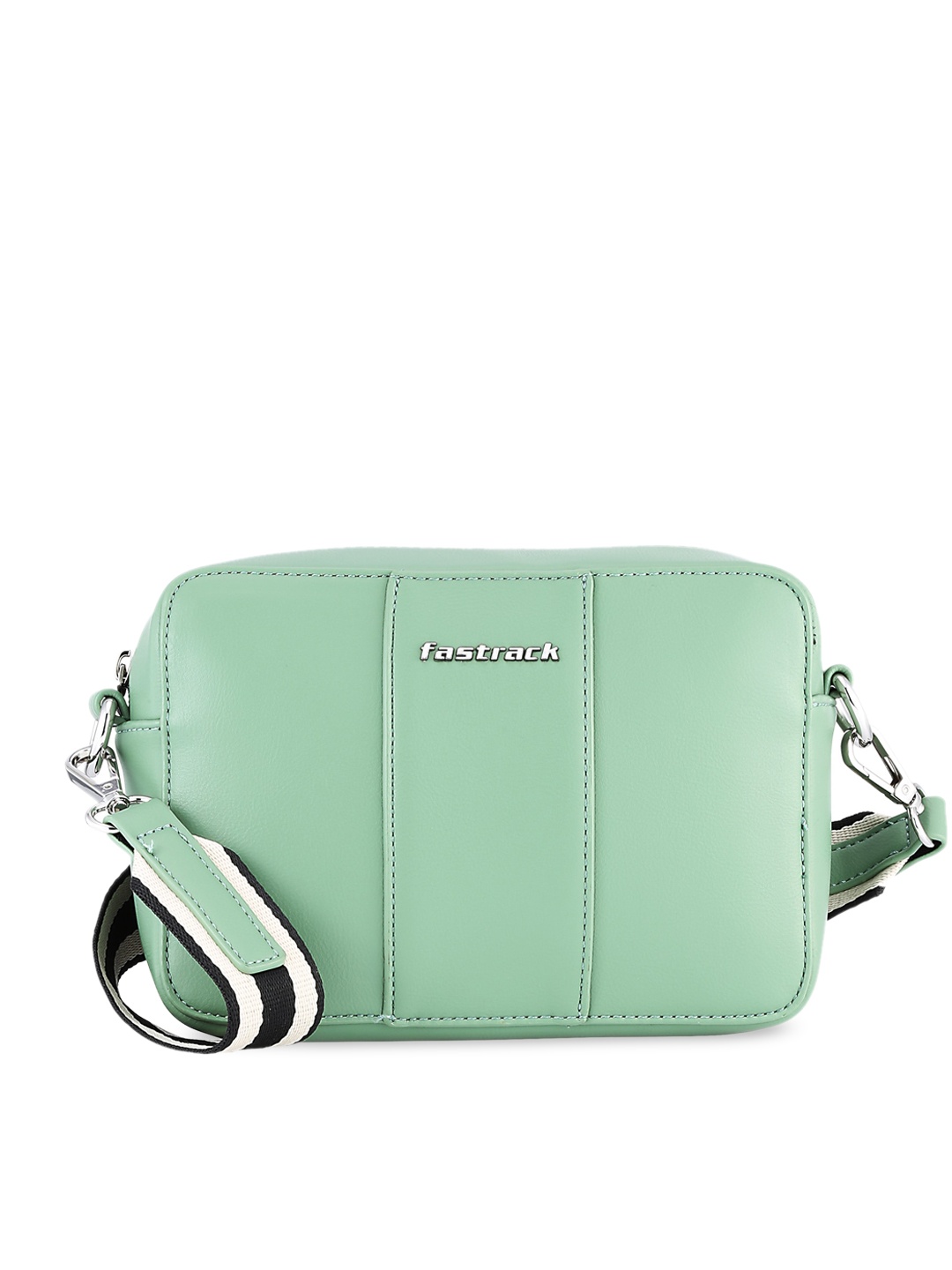 

Fastrack PU Structured Sling Bag, Sea green