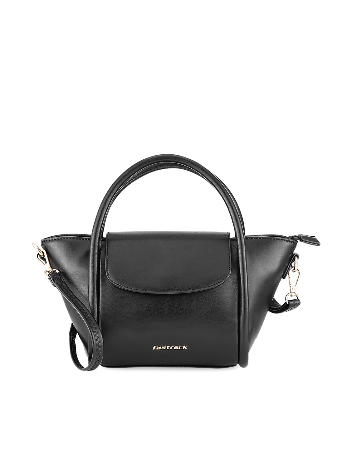 

Fastrack Black PU Structured Handheld Bag
