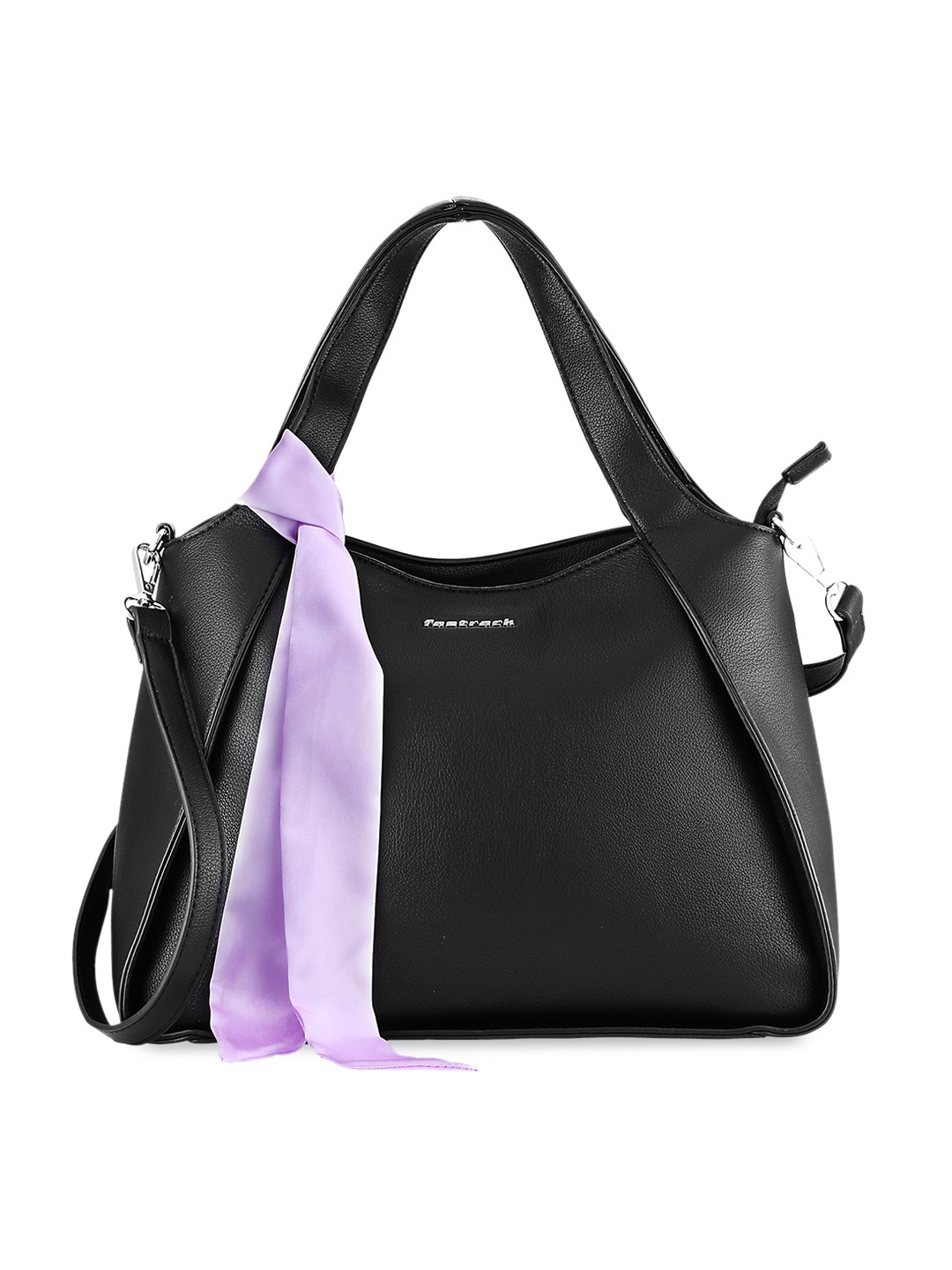 

Fastrack Women PU Structured Handheld Bag, Black
