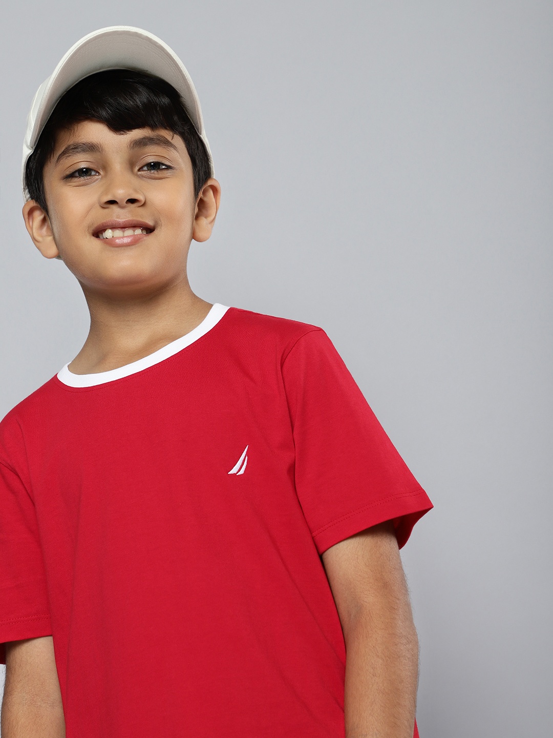 

Nautica Boys Pure Cotton T-shirt, Red