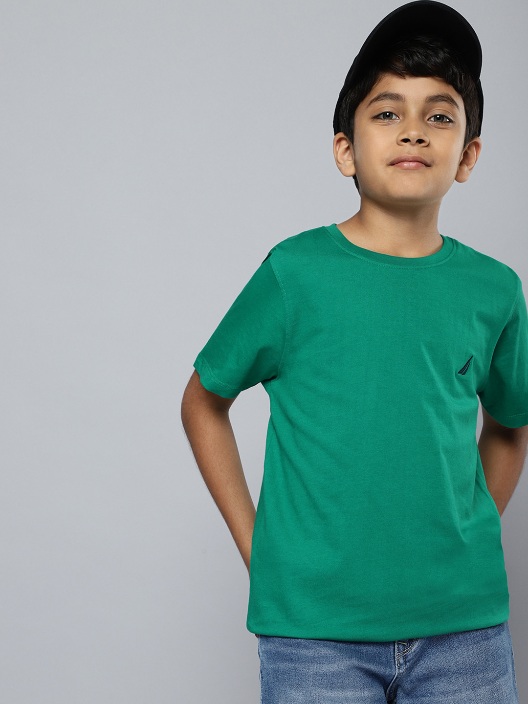 

Nautica Boys Pure Cotton T-shirt, Green