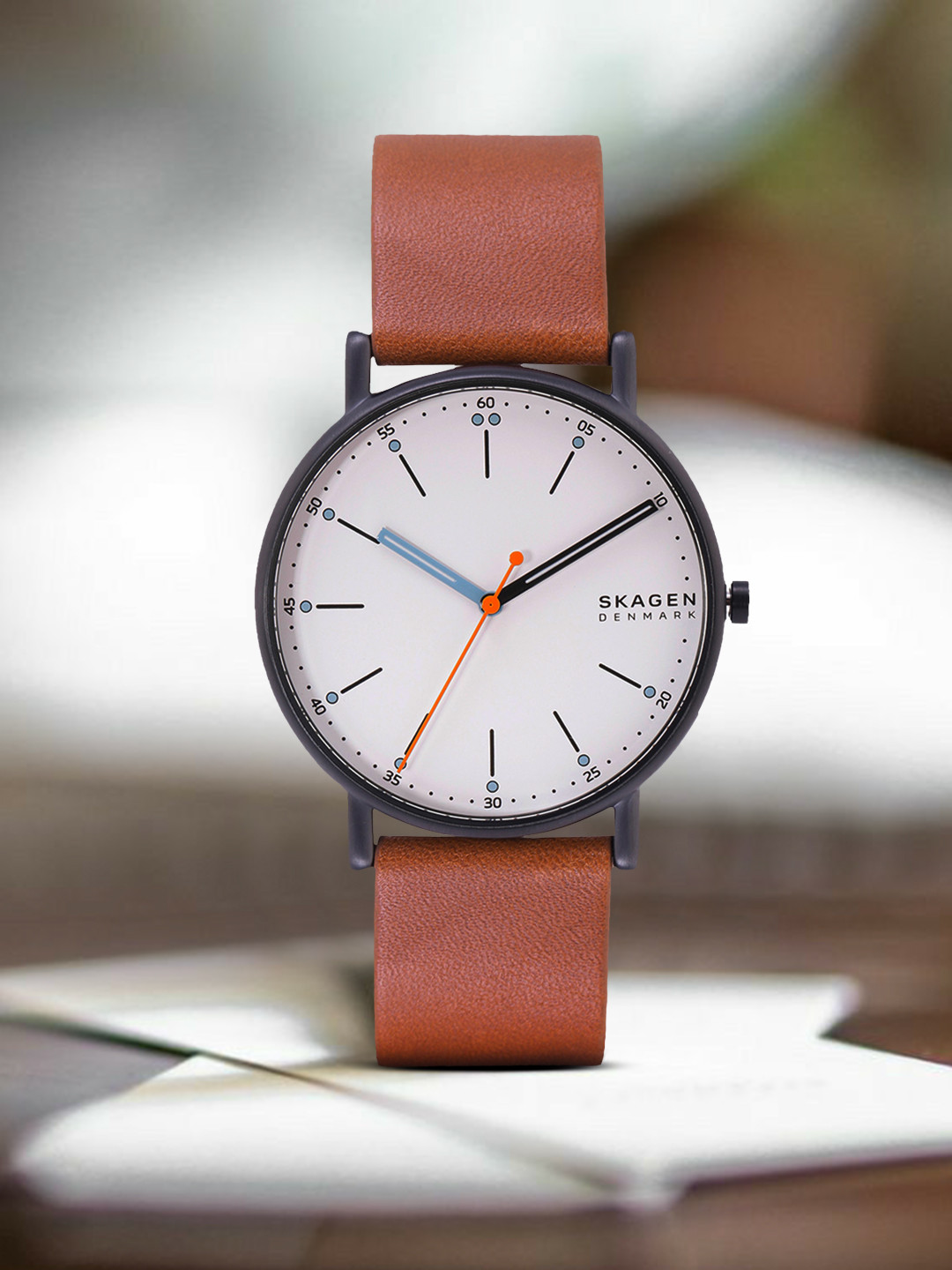 

SKAGEN Men Leather Straps Analogue Watch - SKW6374I, White