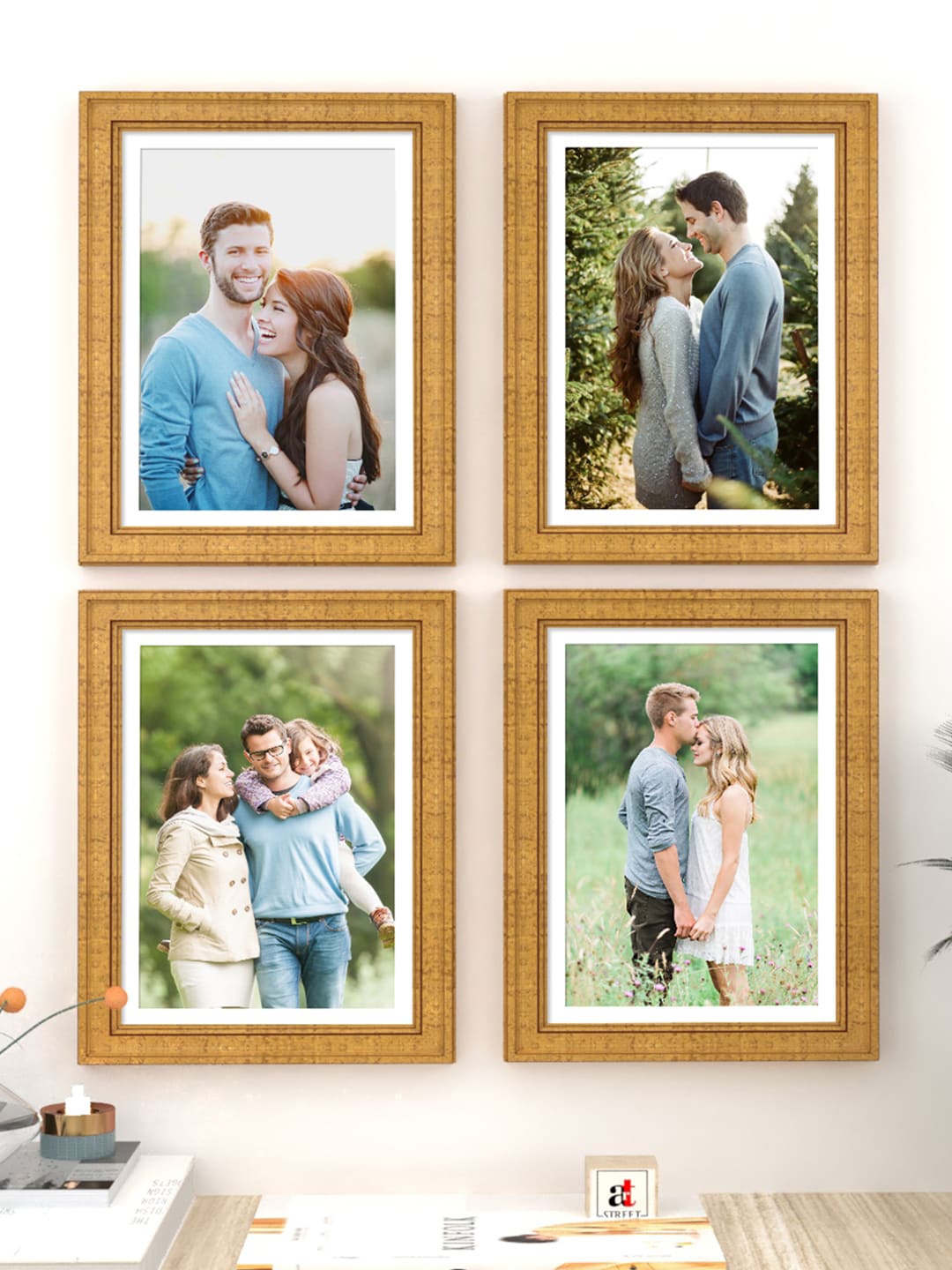 

Art Street Set of 4 Gold-Colored Photo Frames