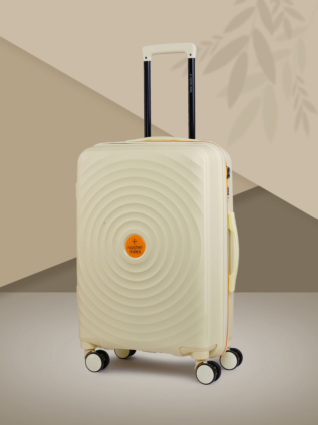 

Nasher Miles Goa Hard-Sided Polypropylene Check-In Luggage 65cm Trolley Bag, Cream