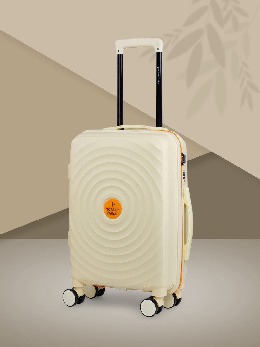 

Nasher Miles Goa Textured Hard-Sided Trolley Bag-55 cm, Cream