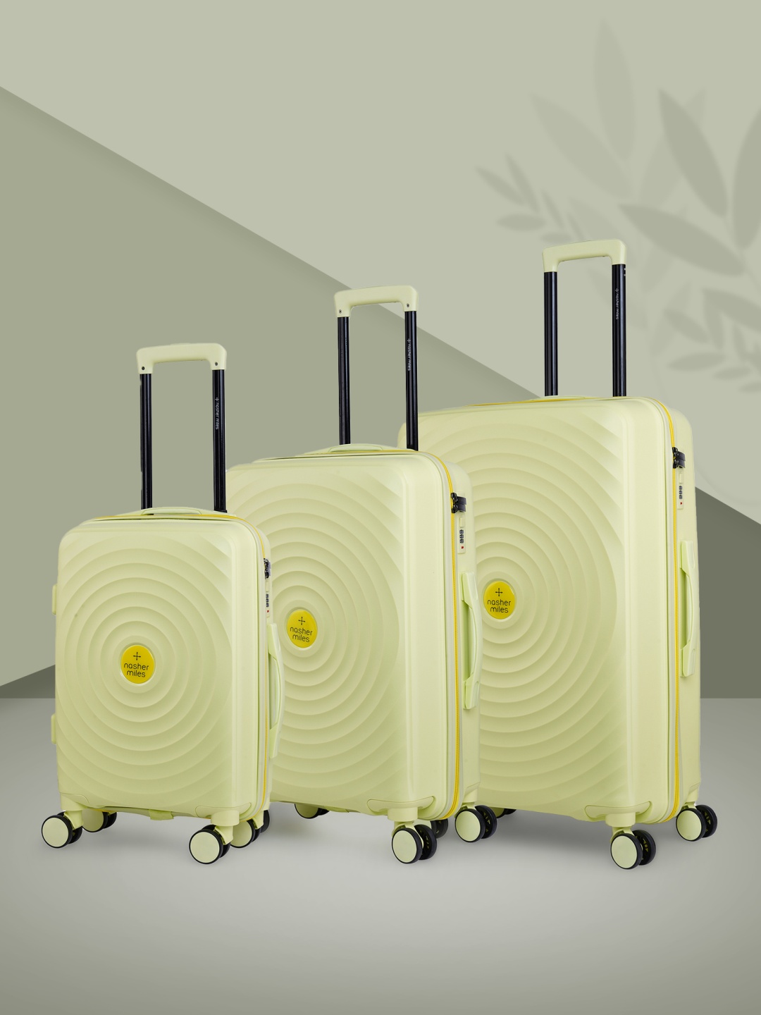 

Nasher Miles Goa Olive Cabin-Size Textured Trolley Bag