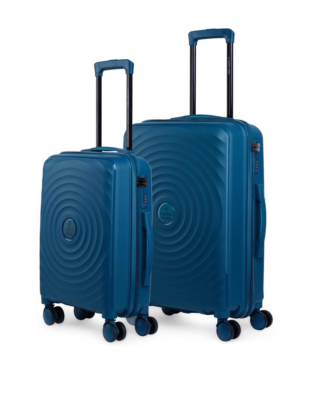 

Nasher Miles Set Of 2 Goa Textured Hard-Sided Trolley Bags, Teal