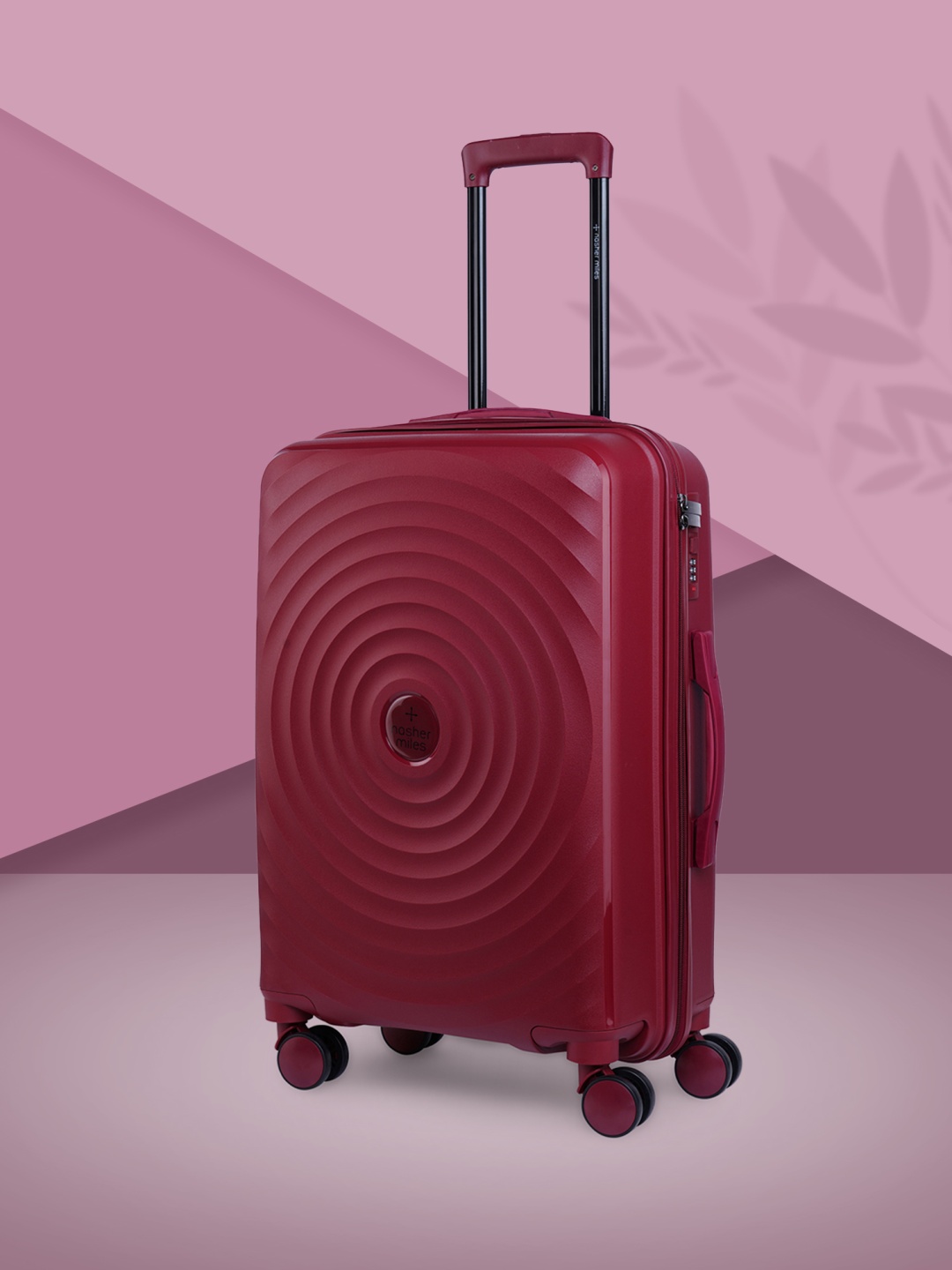 

Nasher Miles Goa Textured Hard-sided Medium Trolley Bag- 65 cm, Maroon