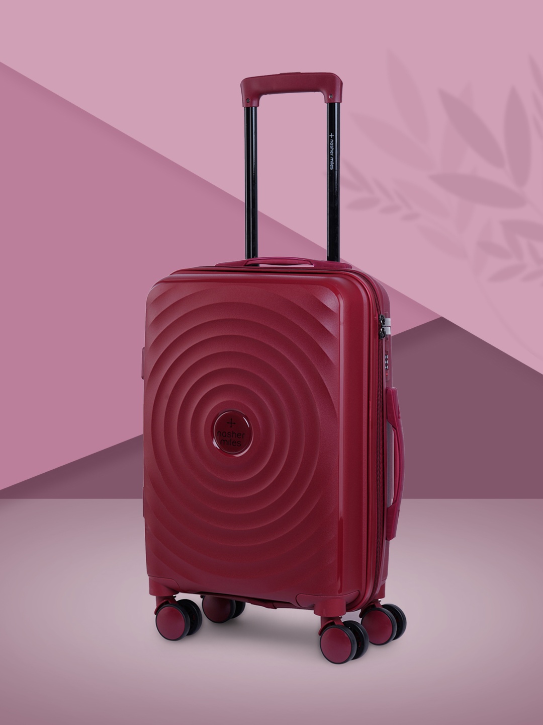 

Nasher Miles Goa Solid Hard-Sided Luggage Trolley Bag, Maroon