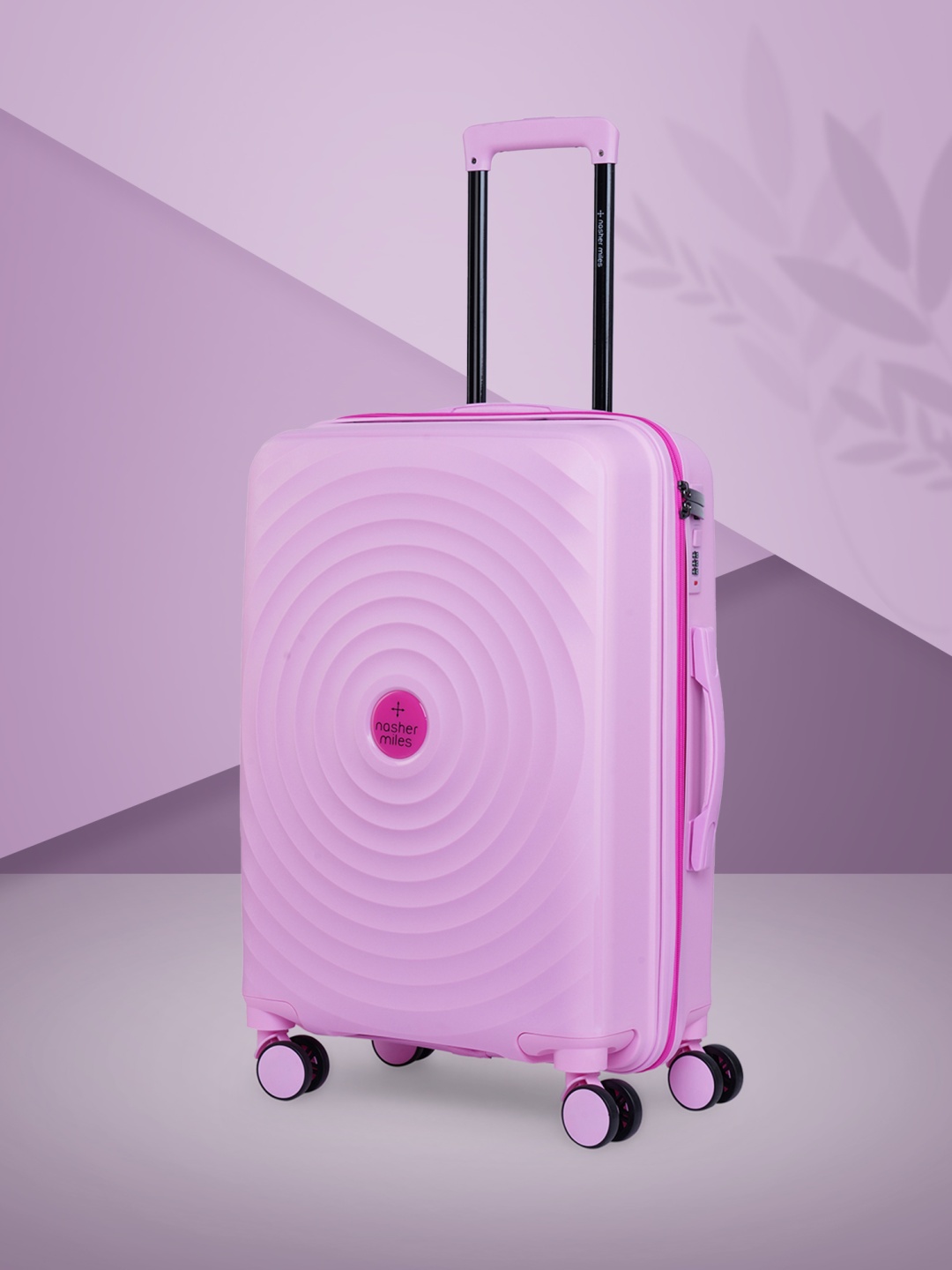 

Nasher Miles Goa Textured Hard-sided Medium Trolley Bag- 65 cm, Pink
