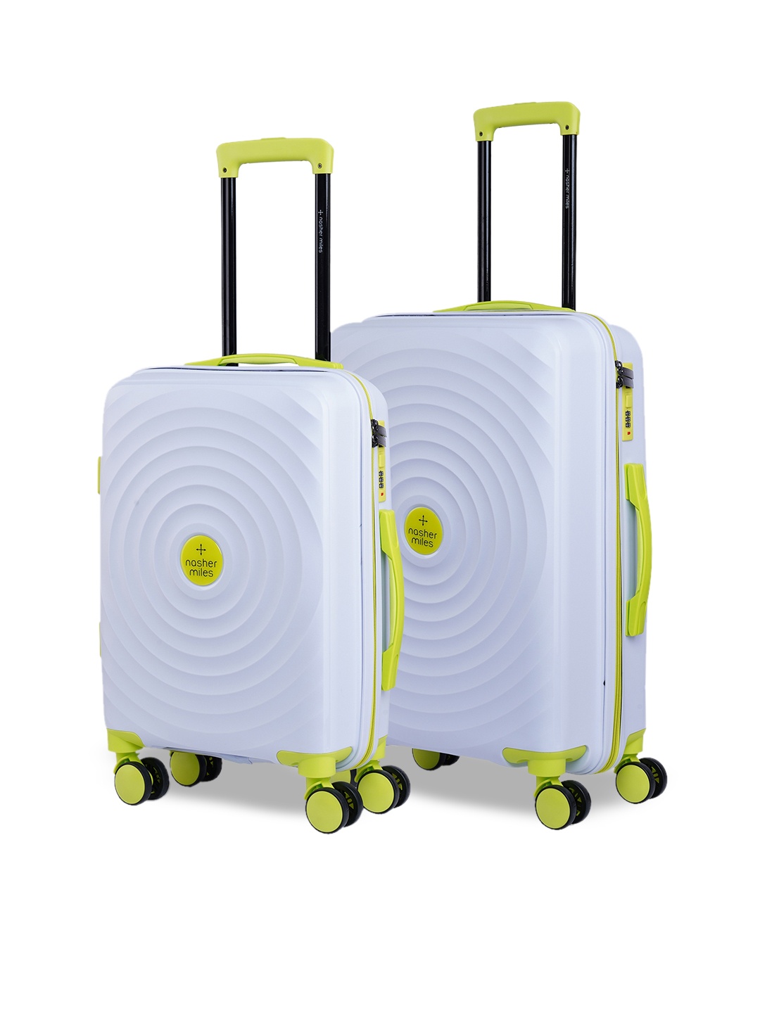 

Nasher Miles Set Of 2 Lavender & Fluorescent Green Textured Hard-sided Trolley Bag