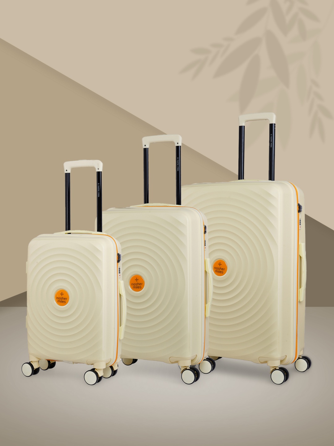

Nasher Miles Goa Pack of 3 Cream Textured Trolley Bag