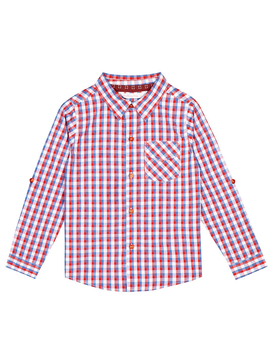 

Budding Bees Boys Purple Gingham Checks Cotton Casual Shirt