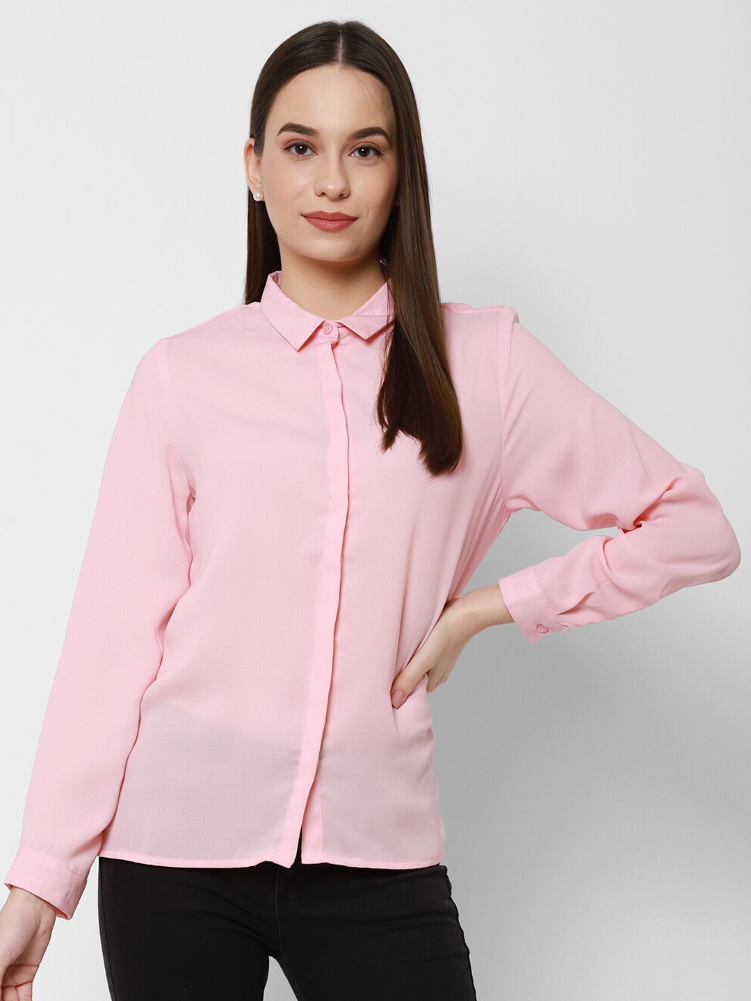 

HOUSE OF KKARMA Women Pink Casual Shirt