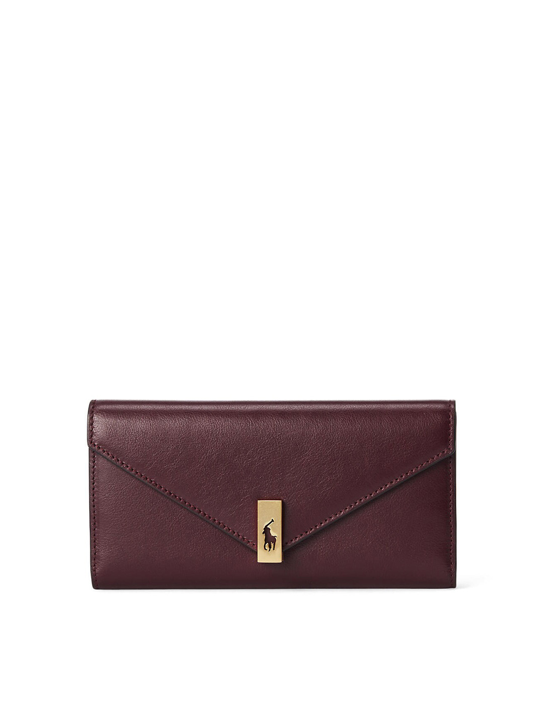 

Polo Ralph Lauren Women Buckle Detail Leather Passport Holder, Maroon