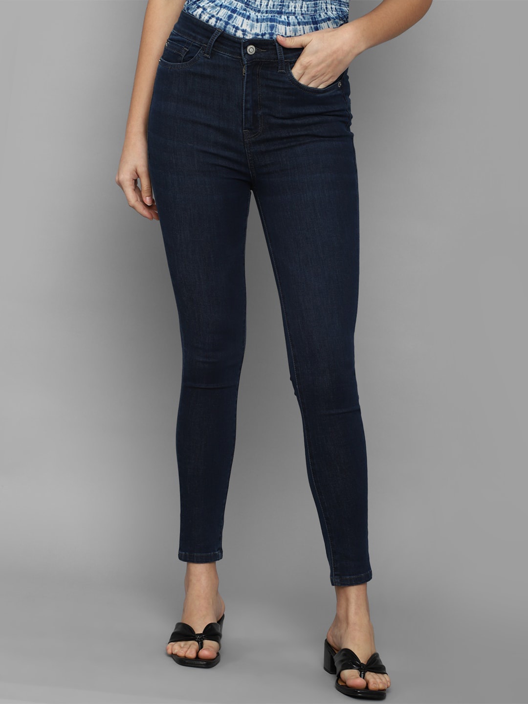 

Allen Solly Woman Women Navy Blue Skinny Fit Jeans