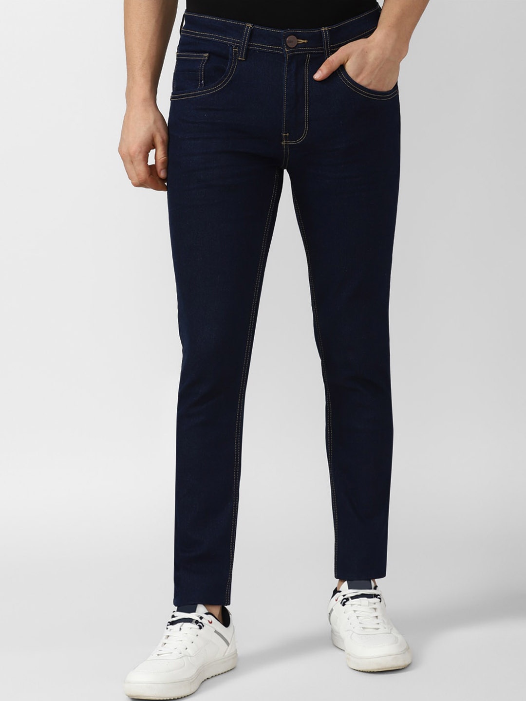 

V Dot Men Navy Blue Skinny Fit Jeans