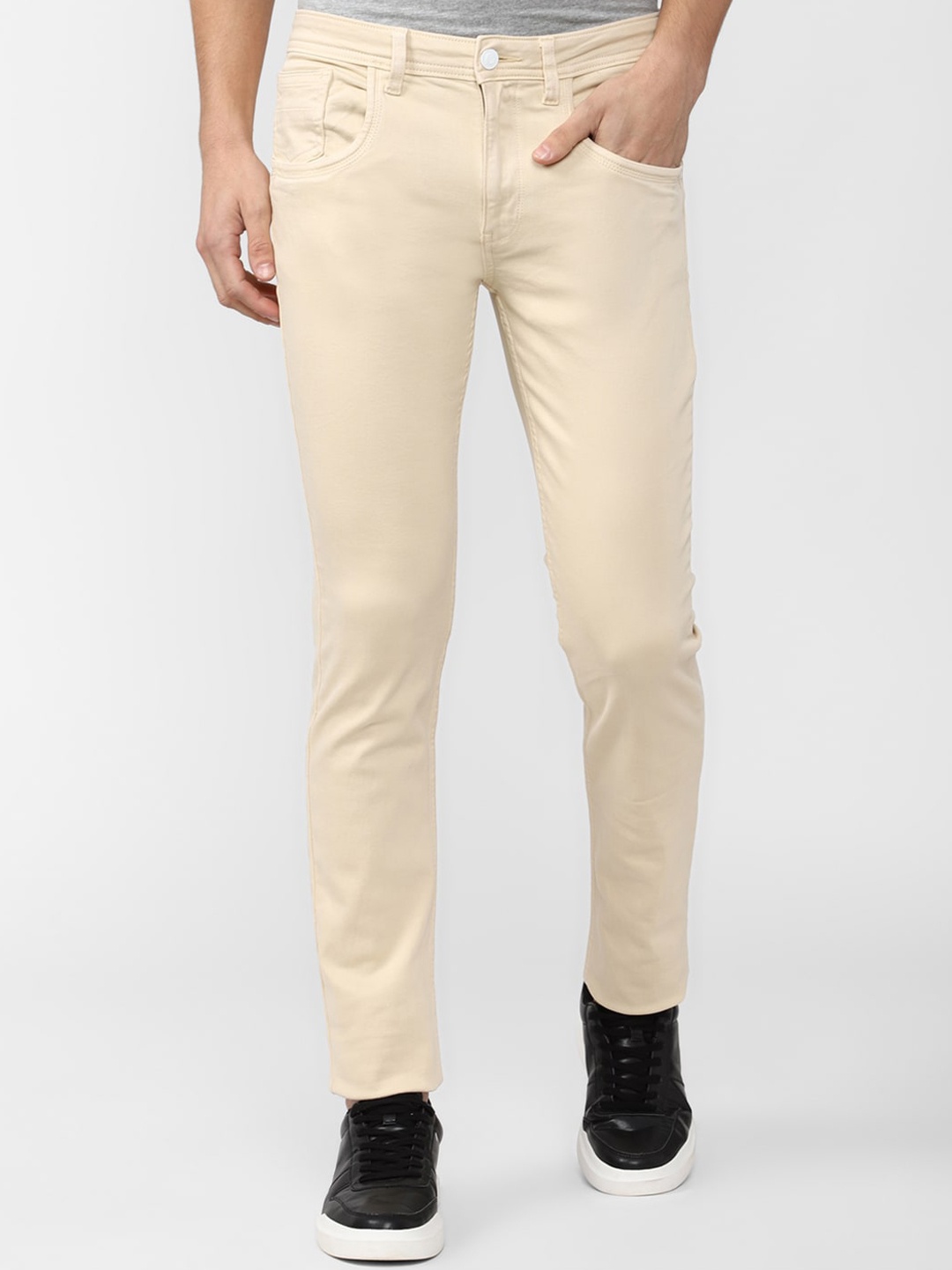 

VAN HEUSEN DENIM LABS Men Beige Skinny Fit Jeans