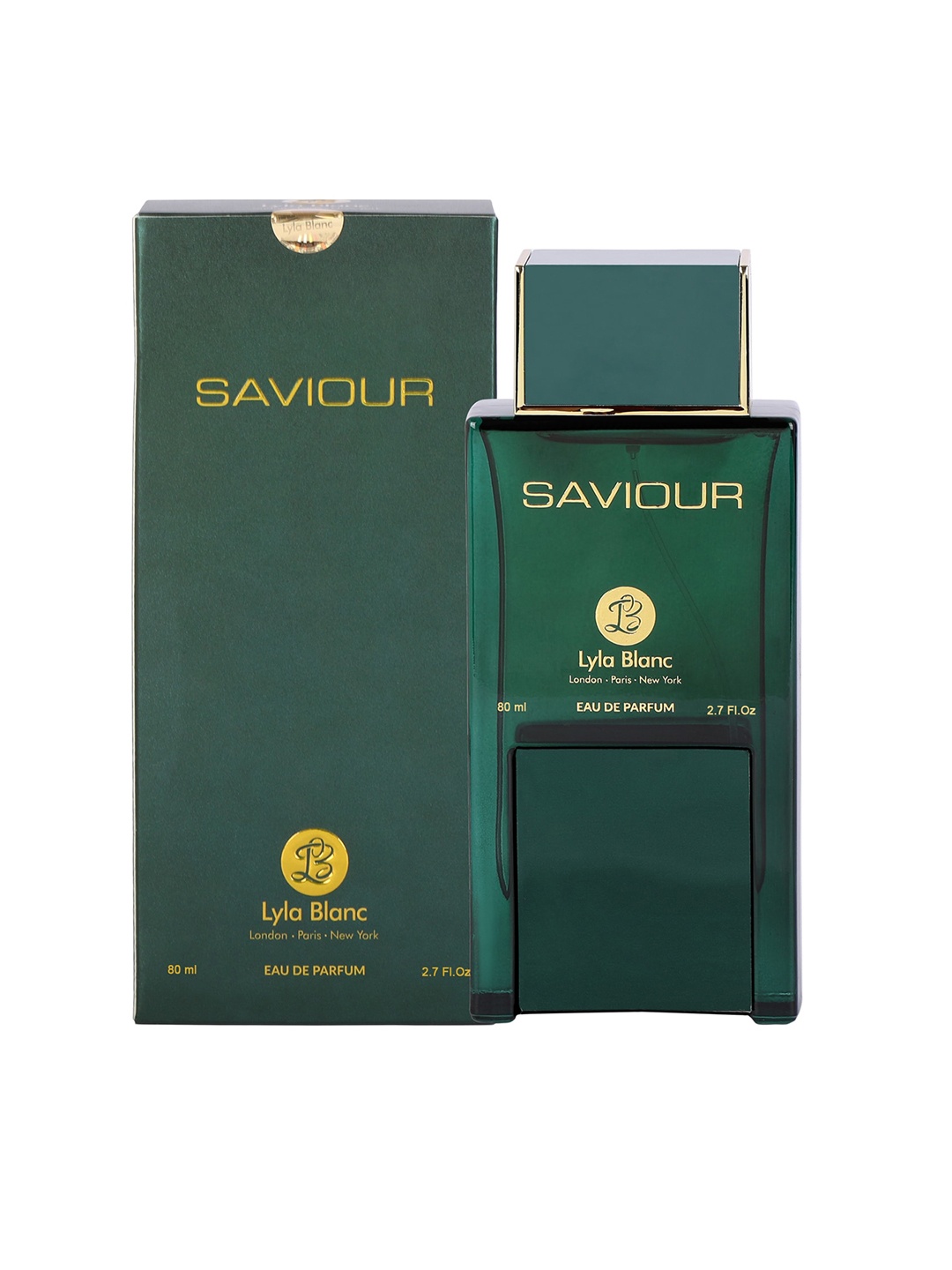 

Lyla Blanc Men Saviour Saffron Leather Eau De Parfum - 80 ml, Green