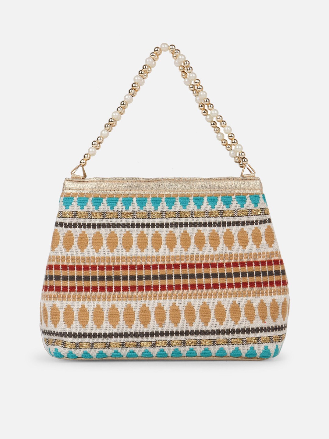 

Aditi Wasan Structured Handheld Hand Bag, Cream