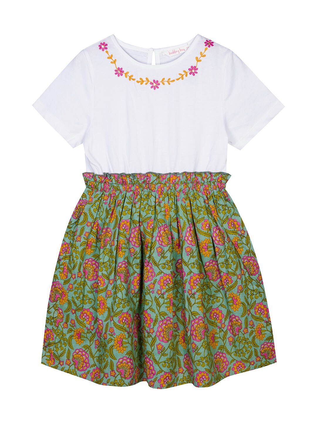 

Budding Bees Green Floral Dress