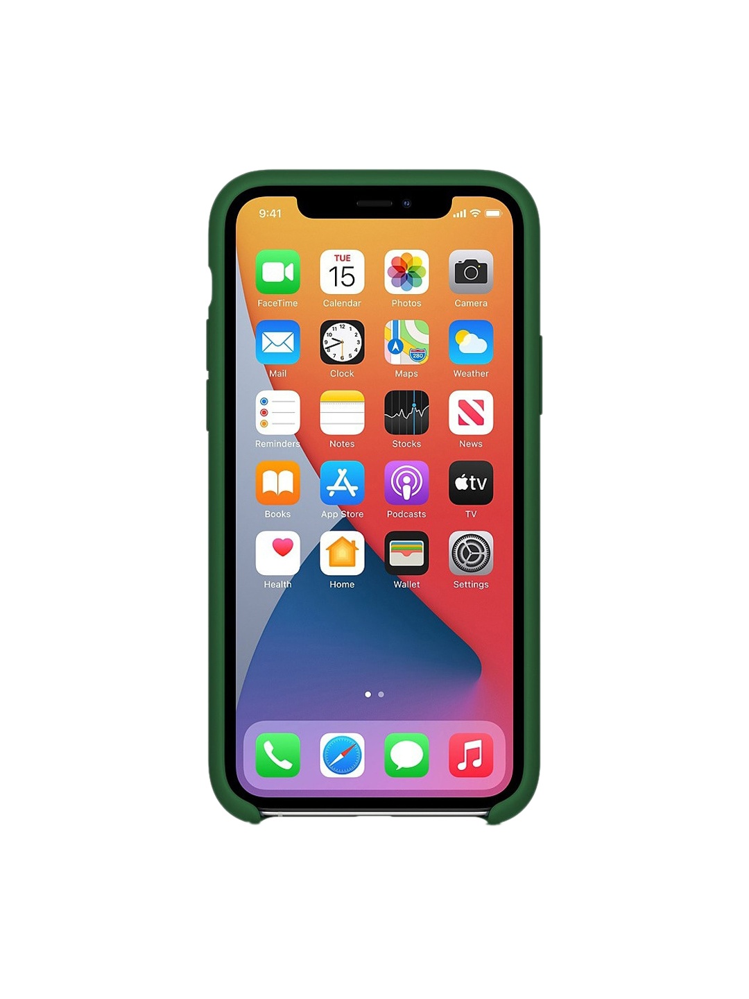 

TREEMODA Green Solid Silicone Apple iPhone 11 Pro Max Back Case
