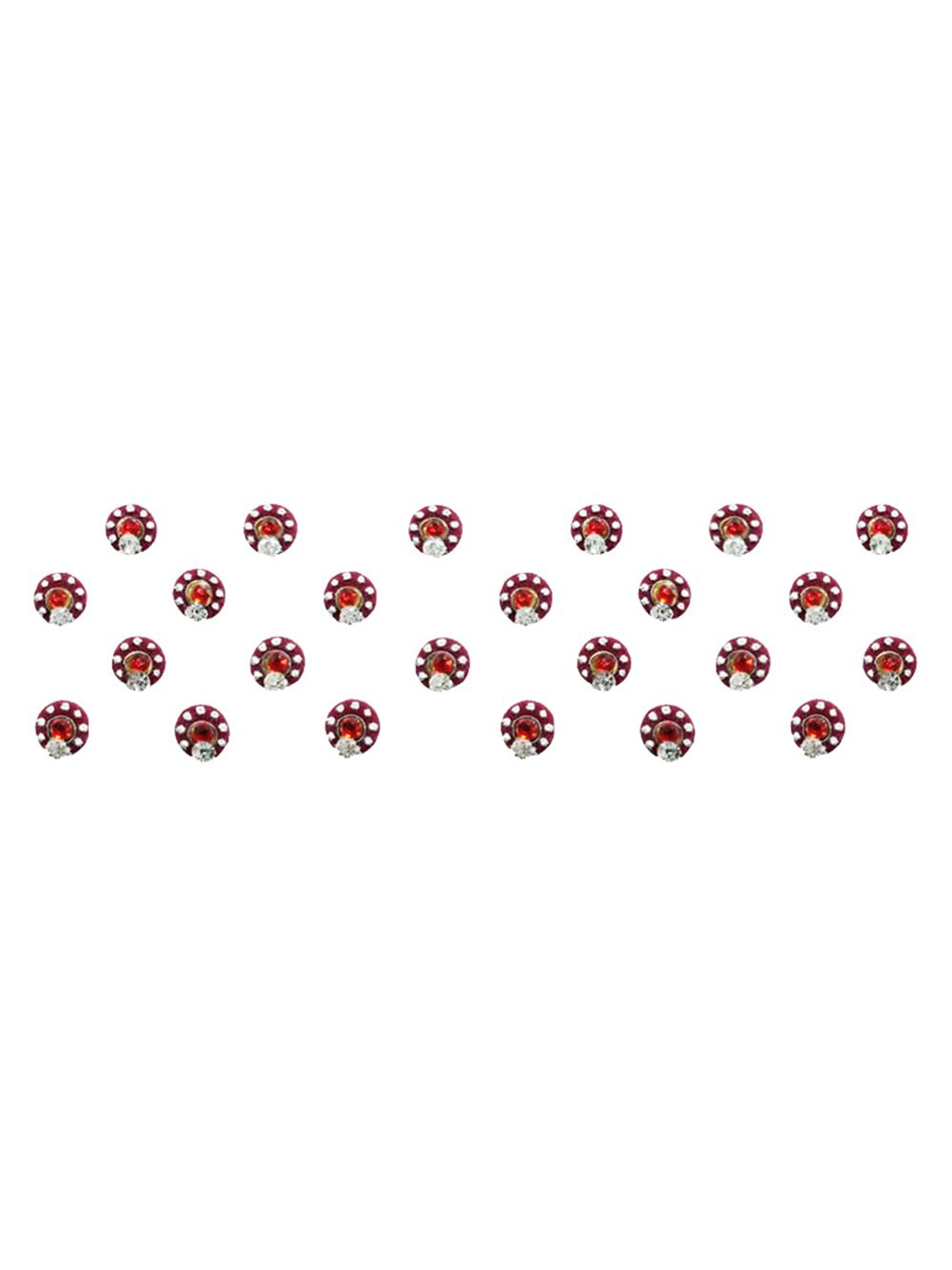 

Comet Busters Set of 24 Embellished Designer Bindis - Maroon