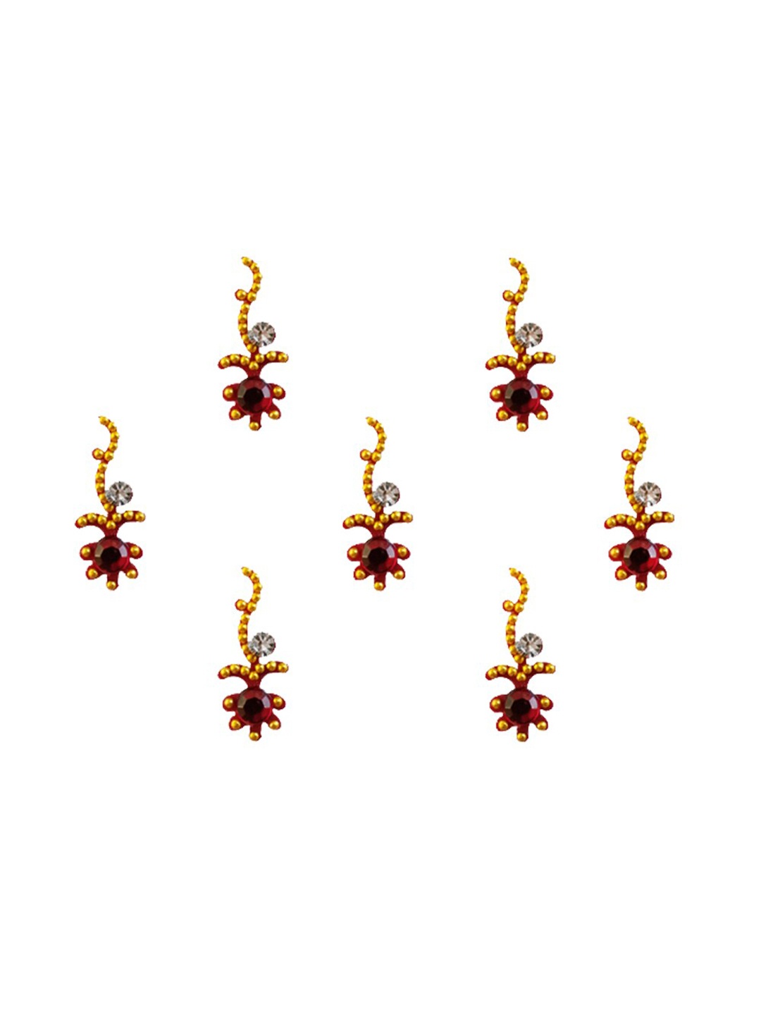 

Comet Busters Set of 7 Maroon Embellished Bindis